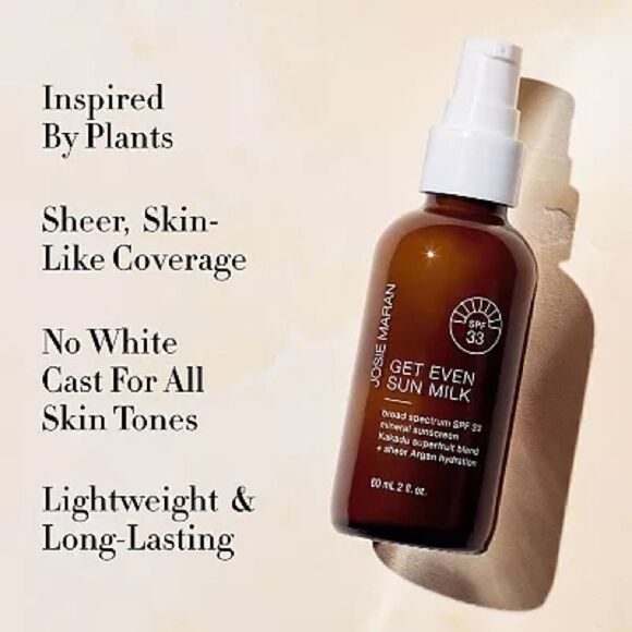 Josie Maran Get Even Sun Milk SPF 33 brand new sunscreen - Picture 4 of 10